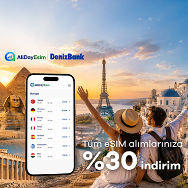 AllDayeSIM ile tüm eSIM alımlarınıza %30 indirim!